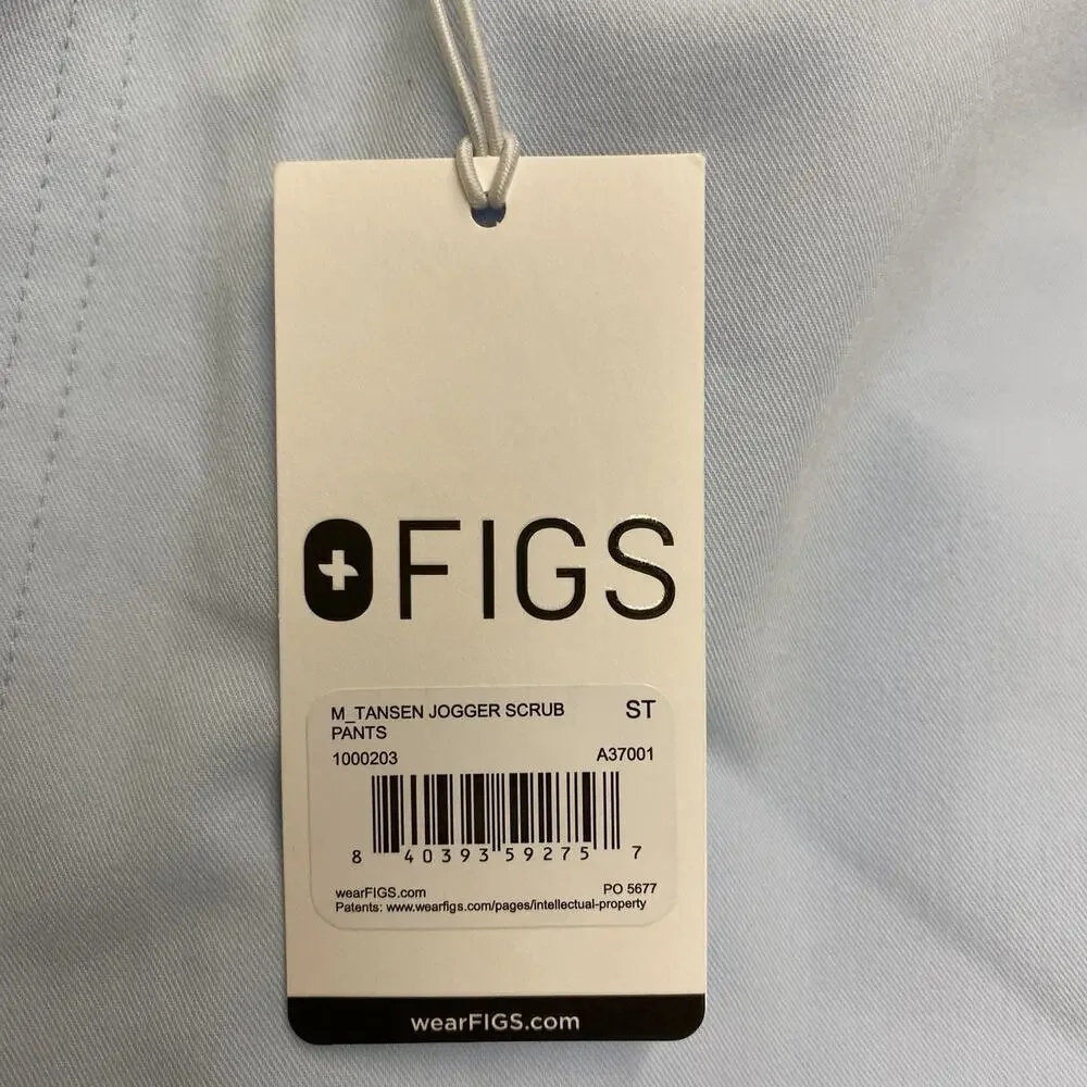 FIGS Tansen Jogger Scrub Pants Mens Blue S Tall Drawstring Pocket PO 5677 NWT